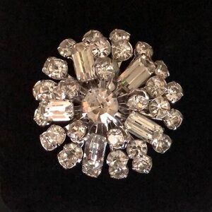 Vintage Estate Art Deco Rhinestone Brooch